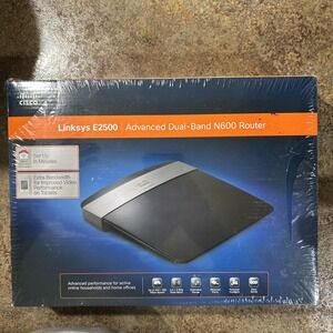 Cisco Linksys E2500 (N600) Dual-Band Wireless-N Router New Sealed